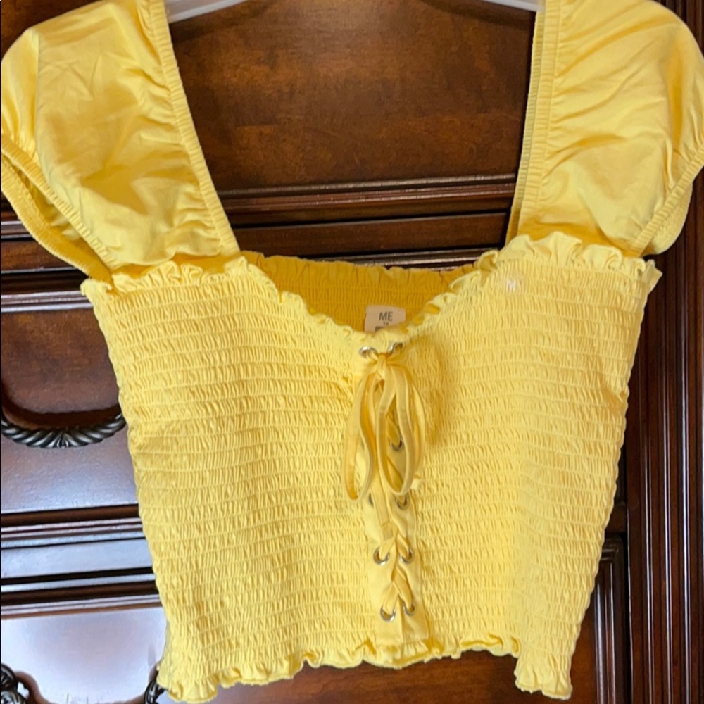 Yellow crop top